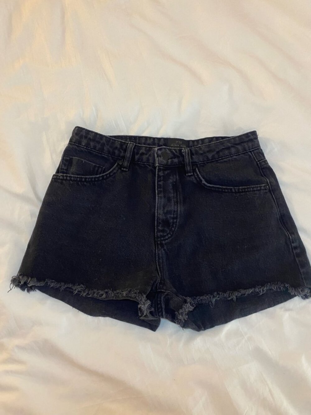 Marbella Black Ultra High Rise Denim Shorts | Size 27